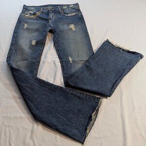 Chip & Pepper Blossom Jean Size 26 Medium Wash Distressed Boot Cut